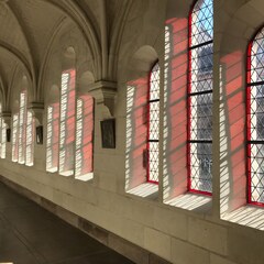 Vitraux du cloître de l’Abbaye Notre-Dame de Bellefontaine